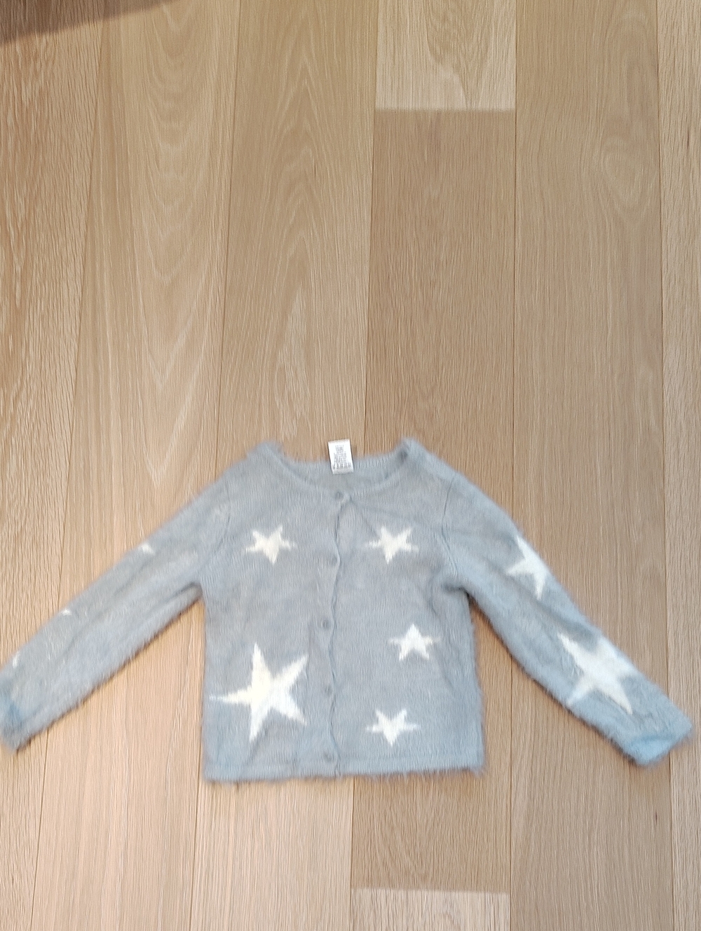 Gymboree Light Blue-Gray Fuzzy Star Sweater